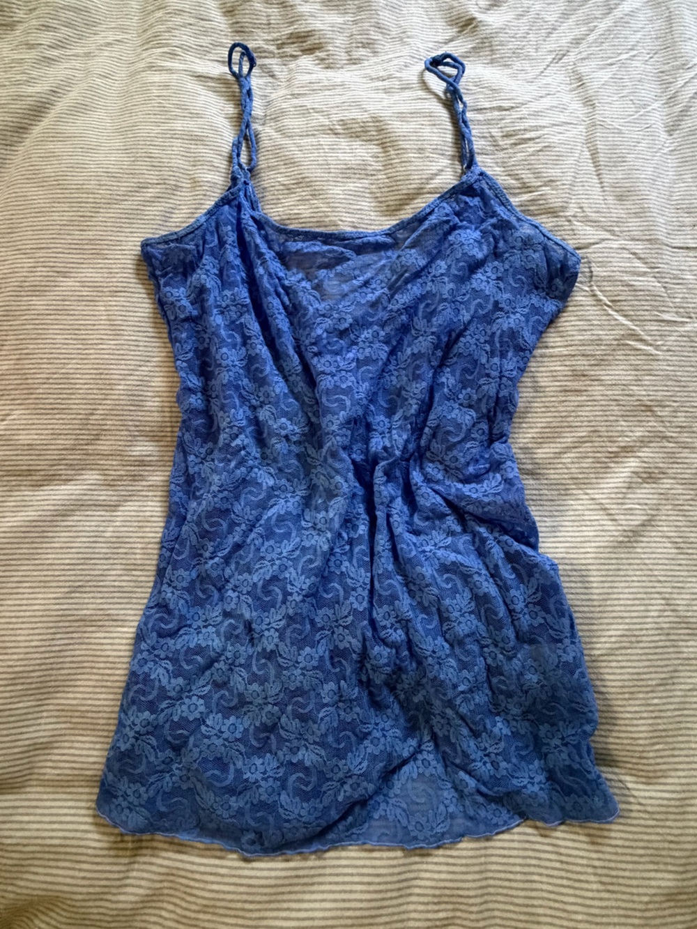 Free People Blue Lace Spaghetti Strap Camisole